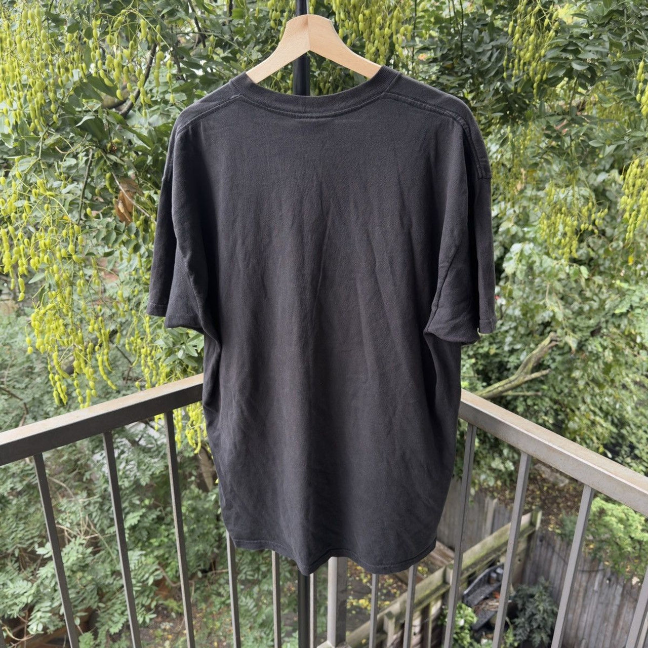 1990s Faded Black Blank Pocket Tee