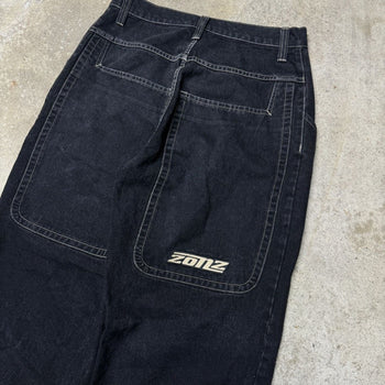 1990s ZONZ BAGGY BLACK SKATER DENIM JEANS