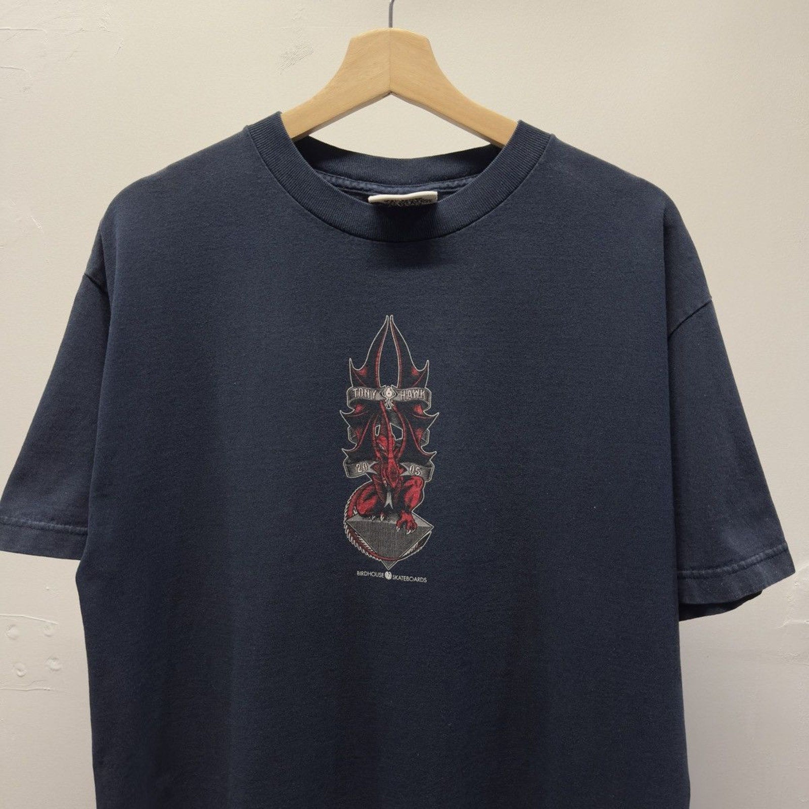 Vintage 2005 Tony Hawk Birdhouse Dragon Faded Skate Tee