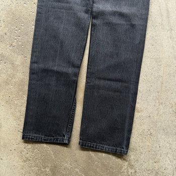 1990s LEVI'S 505 FADED BLACK DENIM JEANS MADE IN USA