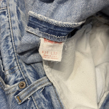 Vintage 1980s Made in USA Levi's 501 Faded Jeans
