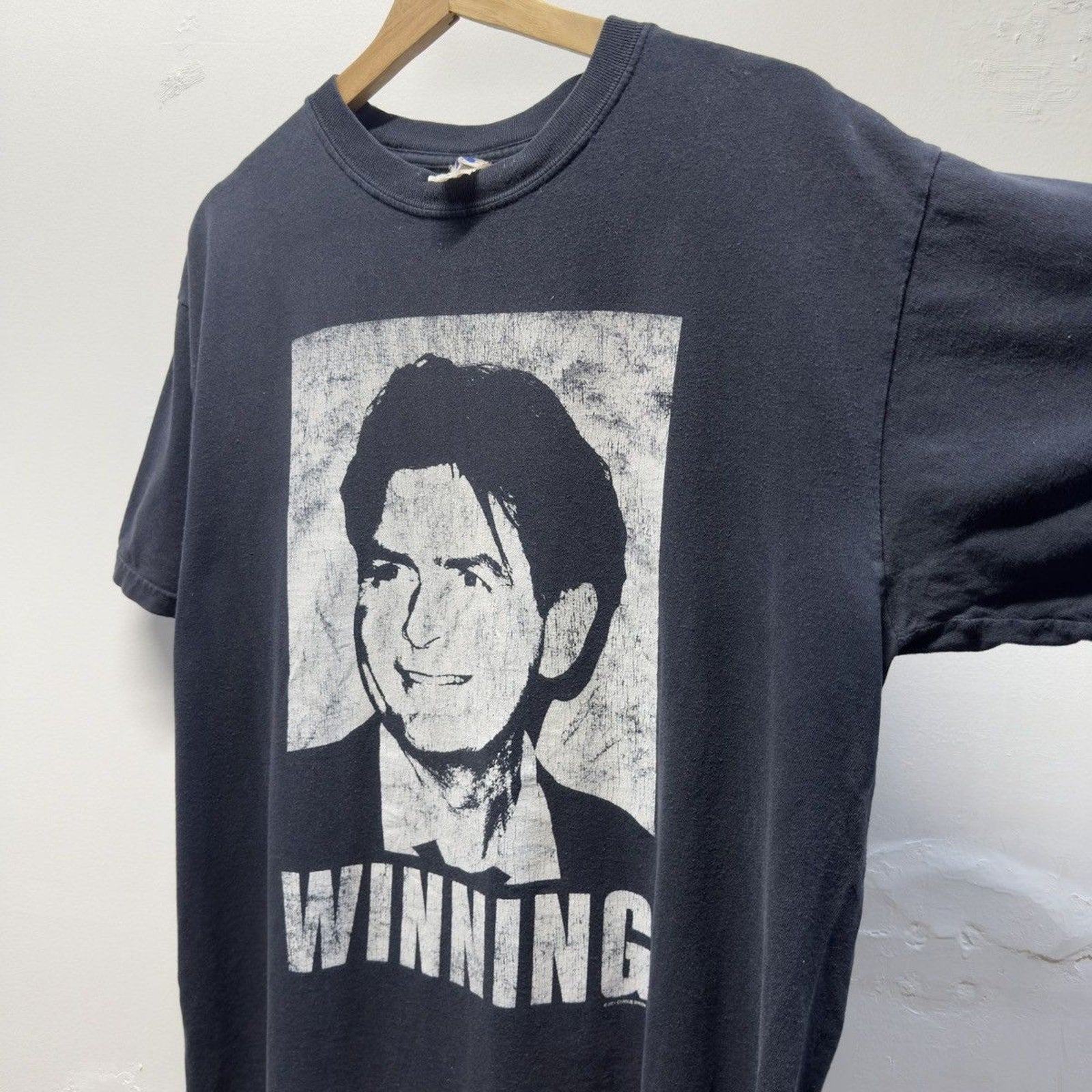 2011 Charlie Sheen Winning Tee Faded Distressed