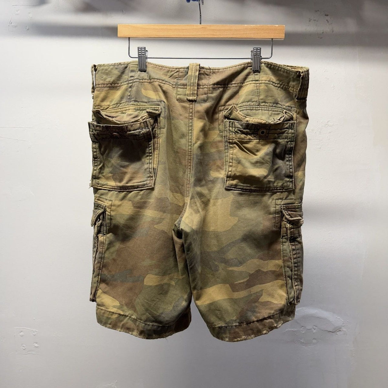 Vintage 2000s Hollister Faded Camo Cargo Shorts