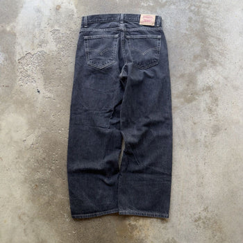 1990s LEVI'S 569 BLACK BAGGY DENIM SKATER JEANS