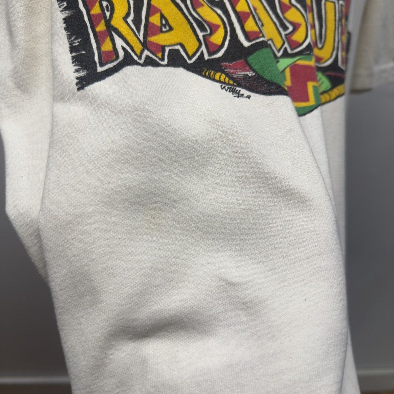 Vintage 1990s Rastasauras Faded Marijuana Weed Tee