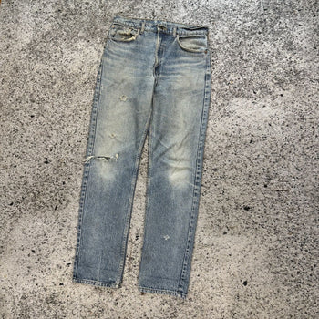 Vaqueros Levi's 505 Thrashed Faded de la década de 1980
