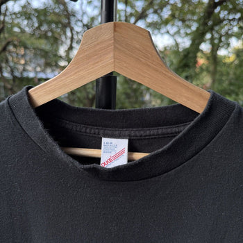 1990s Single Stitch Black Blank Tee