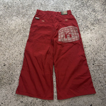 1990年代 Kikwear Kdub ナイロン レイブ バギー ワイドレッグ パンツ