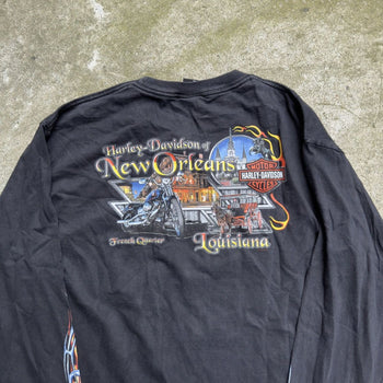 2000s Harley Davidson Blue Flame Longsleeve Tee