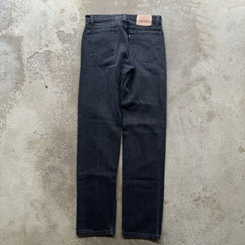 1990s LEVI'S 505 FADED BLACK DENIM JEANS MADE IN USA