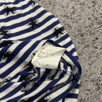 Comme des Garçons Japan Blue White Striped Star Longsleeve