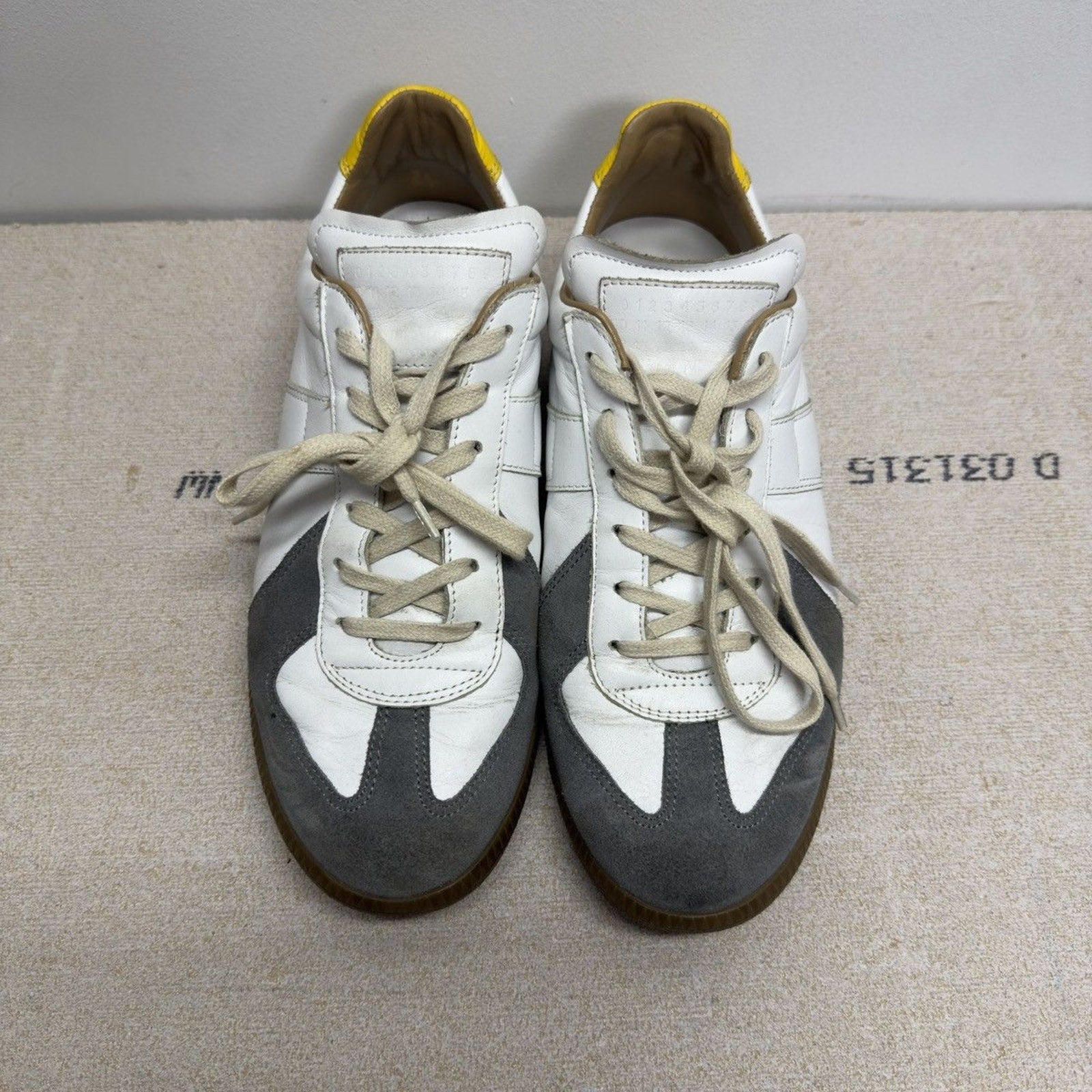 Maison Margiela Replica GAT White Neon Green Grey Sneakers