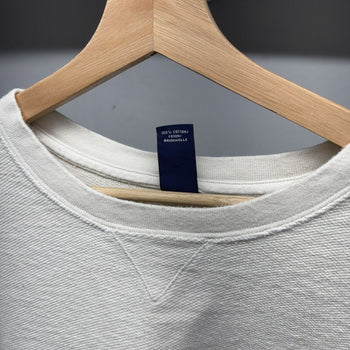 2000s White Cotton Faded Sweatshirt