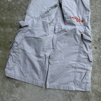 1990s JNCO STREET DIVISION CARGO KHAKI BAGGY FLARE PANTS