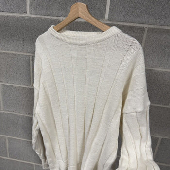 1990s Vertical Striped Knit Raime Cotton Sweater