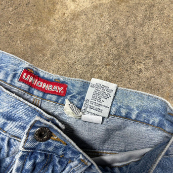 1990s UNIONBAY FADED BAGGY WIDE LEG DENIM SKATER JEANS