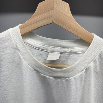 1990s Faded Blank White Single Stitch Tee