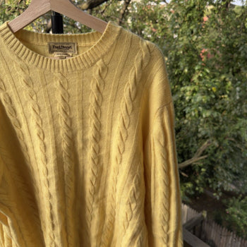 Paul Stuart Cashmere Cable Crewneck Sweater