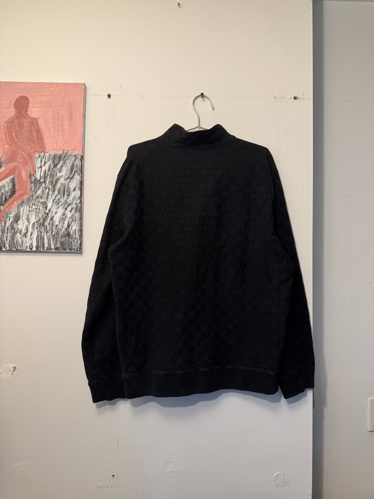 SUPREME SS15 HERRINGBONE CHECK HALF ZIP PULLOVER