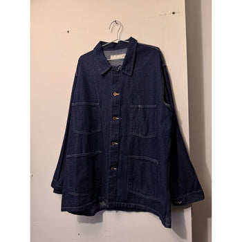 1960s 1970s Denim Chore Coat