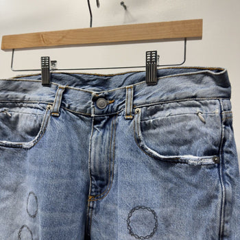 1017 Alyx 9SM Slashed Thorn Distressed Denim Jeans