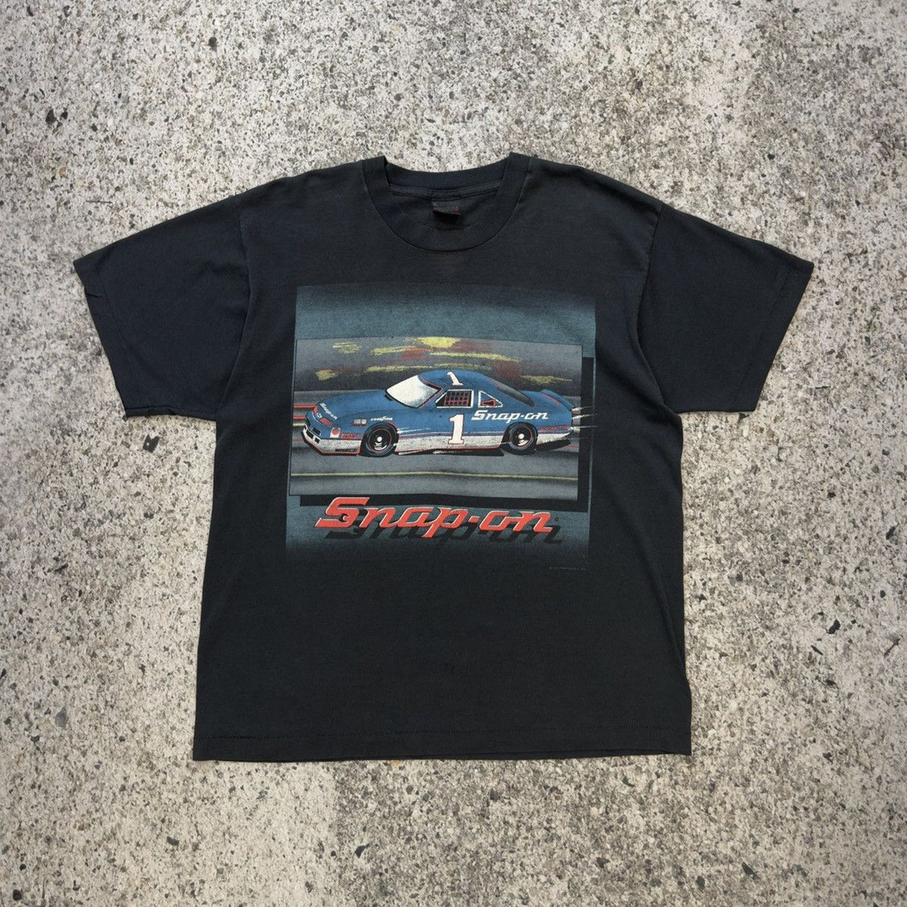 1990s Faded Snap On Racecar Tee