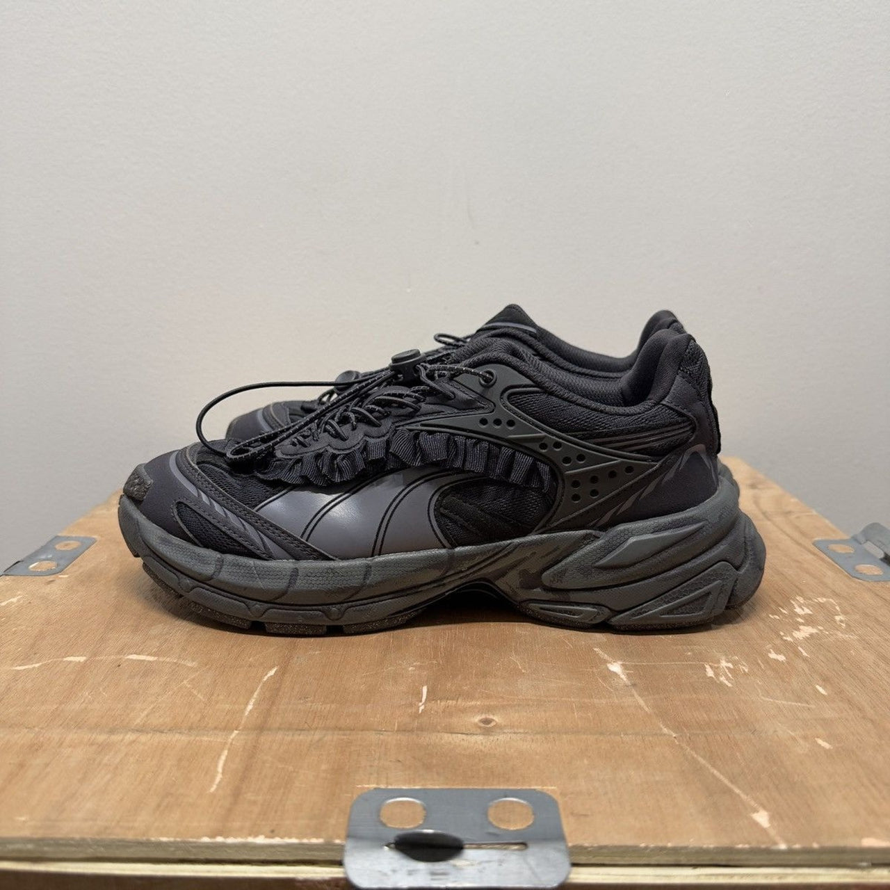 Puma Collina Strada Velophasis Ruffle Sneaker Black