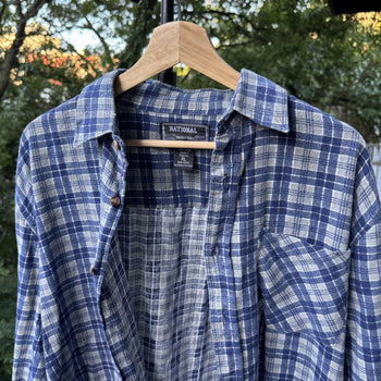 1990s Faded Plaid Flannel Shirt