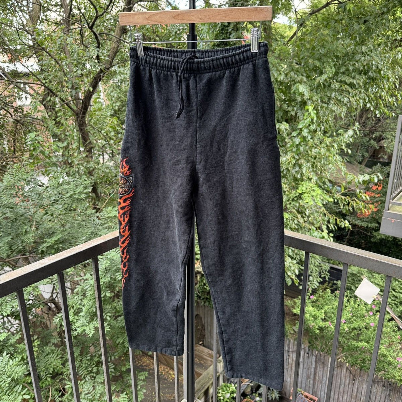 2000s Harley Davidson Faded Flame Sweatpants
