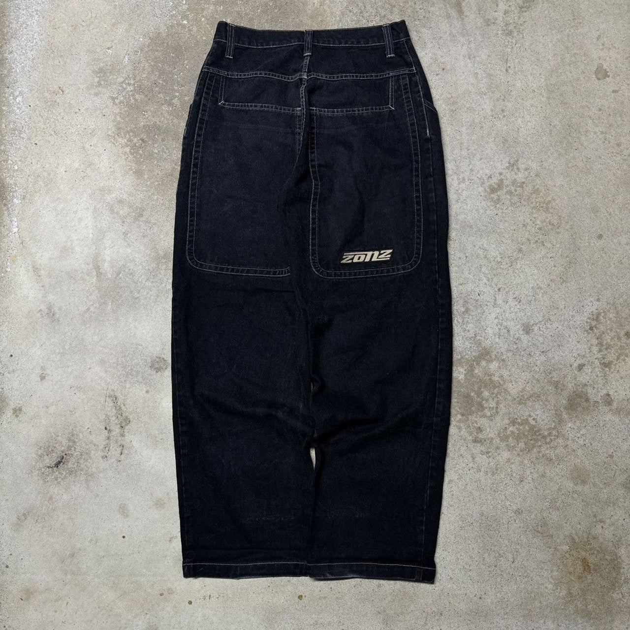 1990s ZONZ BAGGY BLACK SKATER DENIM JEANS