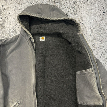 CARHARTT THRASHED FADED LINED HOODED JACKET