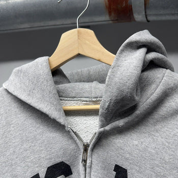 2000s Distressed USMC Faded Zip Up Hoodie