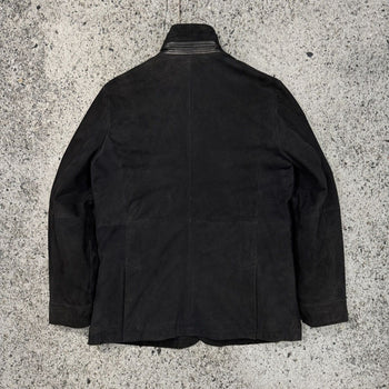 BROOKS BROTHERS BLACK HEAVY SUEDE JACKET