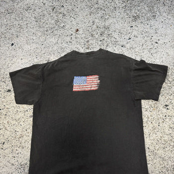 1990s Thrashed Faded American Flag Tee