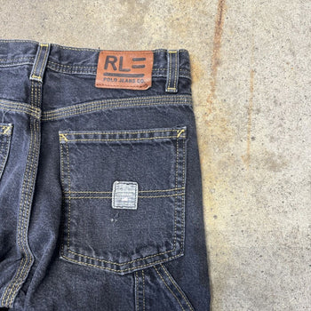 2000S POLO RALPH LAUREN BLACK BAGGY CARPENTER DENIM JEANS