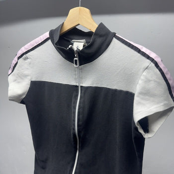 1990s Mock Neck Sport Full Zip Shirt