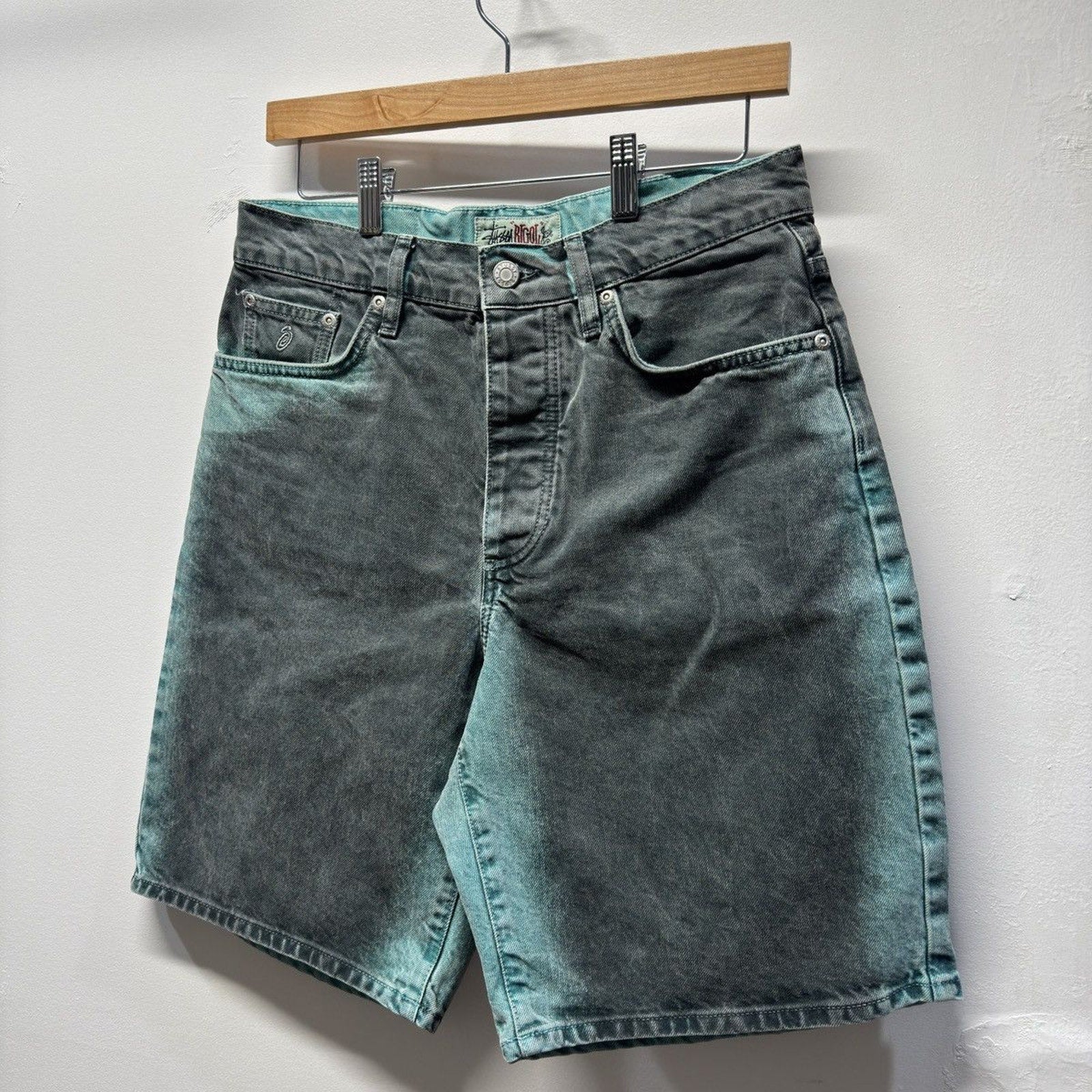 Stussy Spray Dye Big Ol Jean Shorts