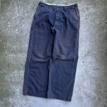 BLUE BLUE SEILIN WE NEVER CHANGE FADED CANVAS WORK PANTS