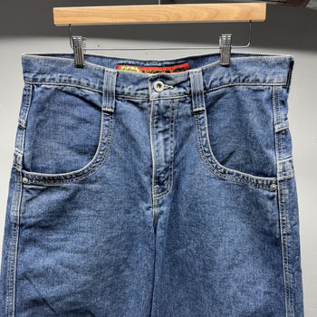 Jnco Buddah Dark Stone Baggy Wide Leg Skater Denim Jeans