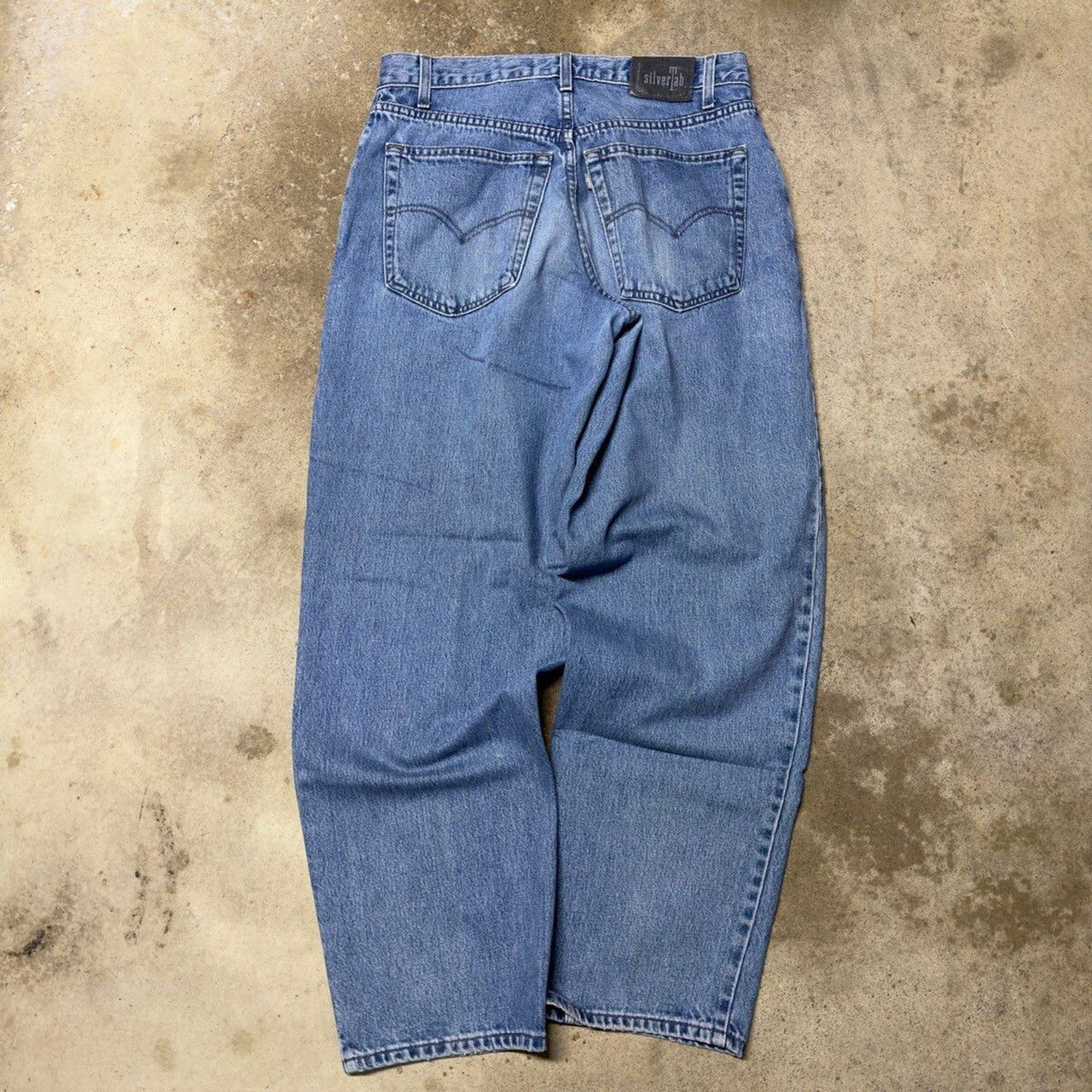 1990s LEVI’S SILVERTAB BAGGY FADED BLUE DENIM SKATER JEANS