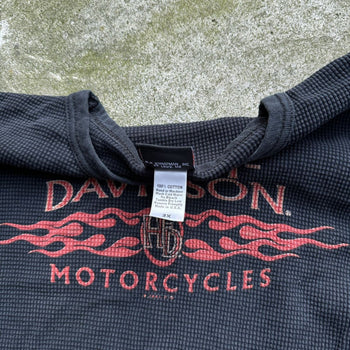 2000S HARLEY DAVIDSON FLAME LOGO LONGSLEEVE THERMAL