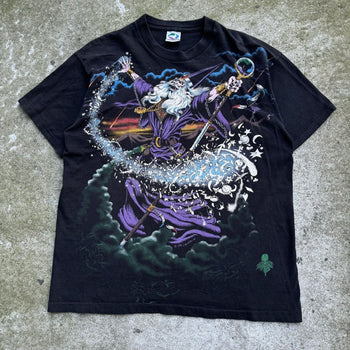 1990s LIQUID BLUE WIZARD ALL OVER PRINT TEE SHIRT XL