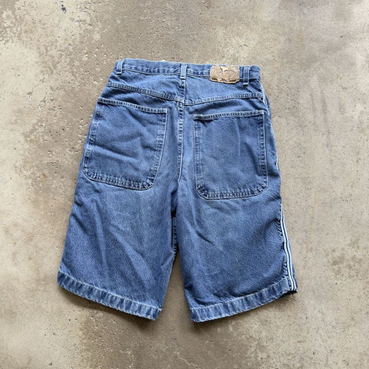 1990S/2000S Y2K BAGGY SKATER DENIM TRACK JEAN SHORTS JORTS