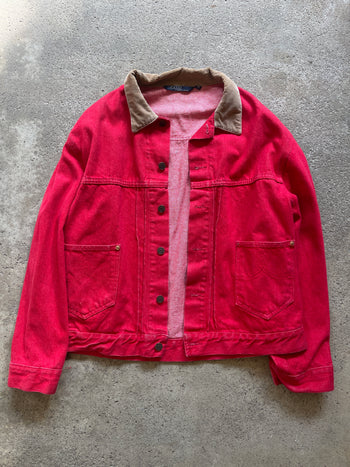 1980s POLO RALPH LAUREN RED DENIM TYPE 2 TRUCKER JACKET