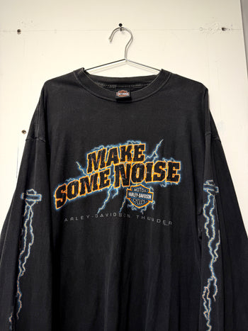 2000s HARLEY DAVIDSON MAKE SOME NOISE LIGHTNING TEE