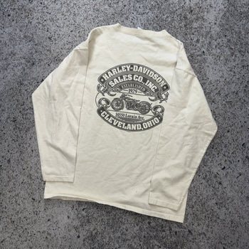 2000s Harley Davidson Henley Button Longsleeve