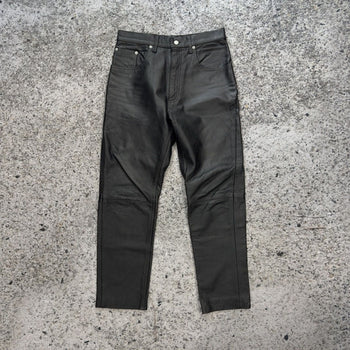 2000s Levi's Lot 53 Roswell Collection Bovine Black Cow Leather Pants
