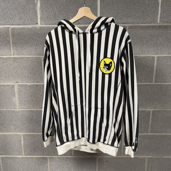 2014 Kill Cat Flog Gnaw Striped Hoodie Black White