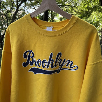 1990s Brooklyn New York Yellow Sweatshirt