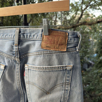 1990s Levi's 501xx Thrashed Repaired Cropped Jeans - Made in USA